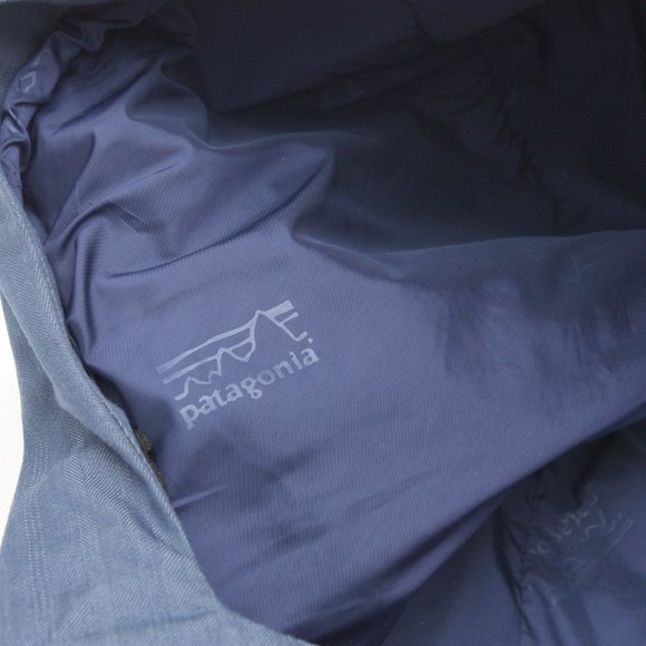 Patagonia Men's Outdoor Rain Jacket Large Blue Mesh Lined with Removable Hood - Picture 9 of 9